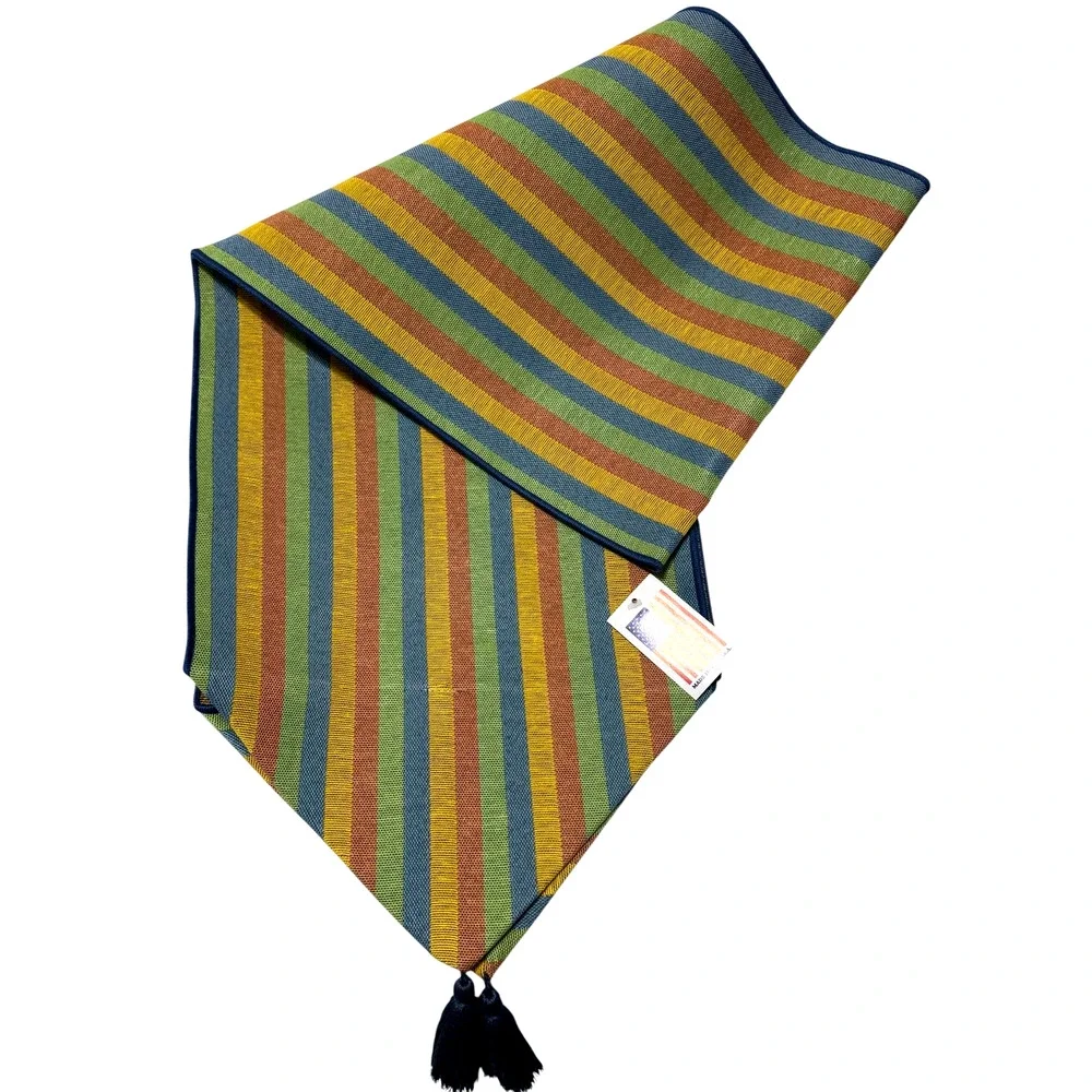 Beach Fun Table Runner Tropical Decor Tapestry Tent Stripe Made in USA 72